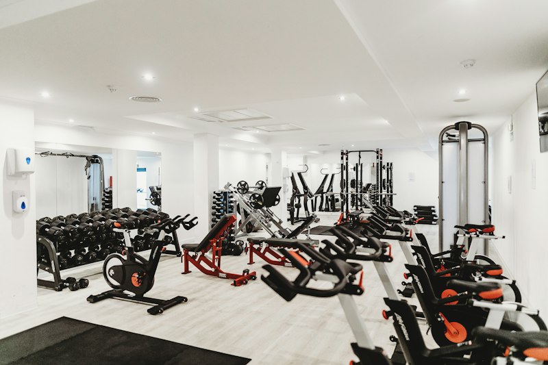 Modern treadmill and cardio workout zone